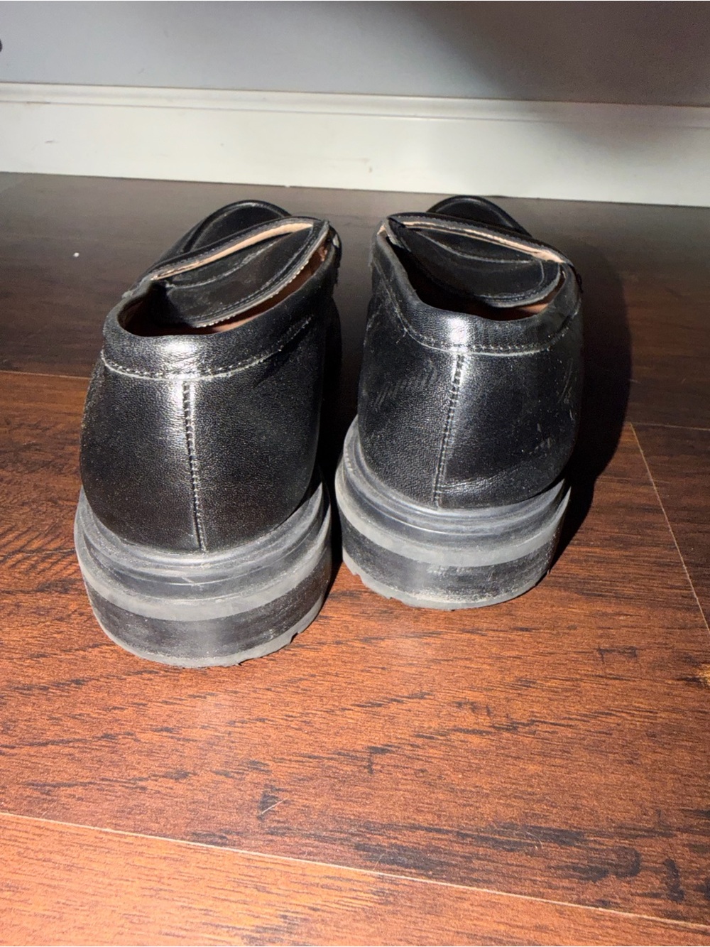 Madewell Black Leather Lug Sole Loafers - Picture 5 of 6